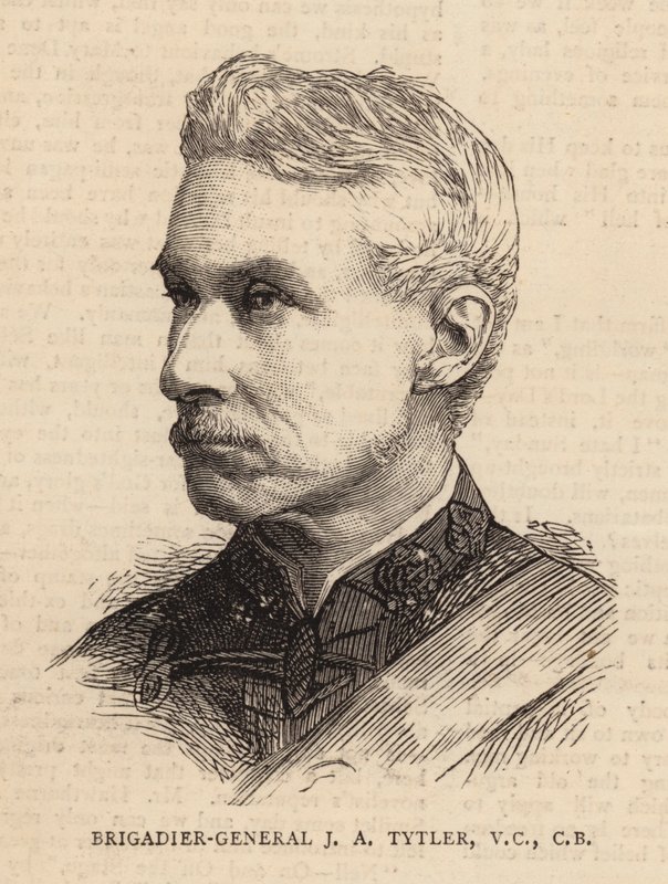 J A Tytler dandártábornok, VC, CB (metszet) alkotó: English School