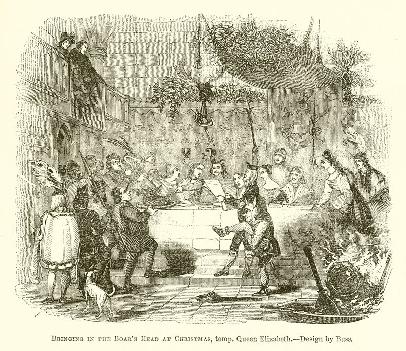 Karácsonykor behozzuk a vaddisznók fejét, hőm. Elizabeth királynő alkotó: English School