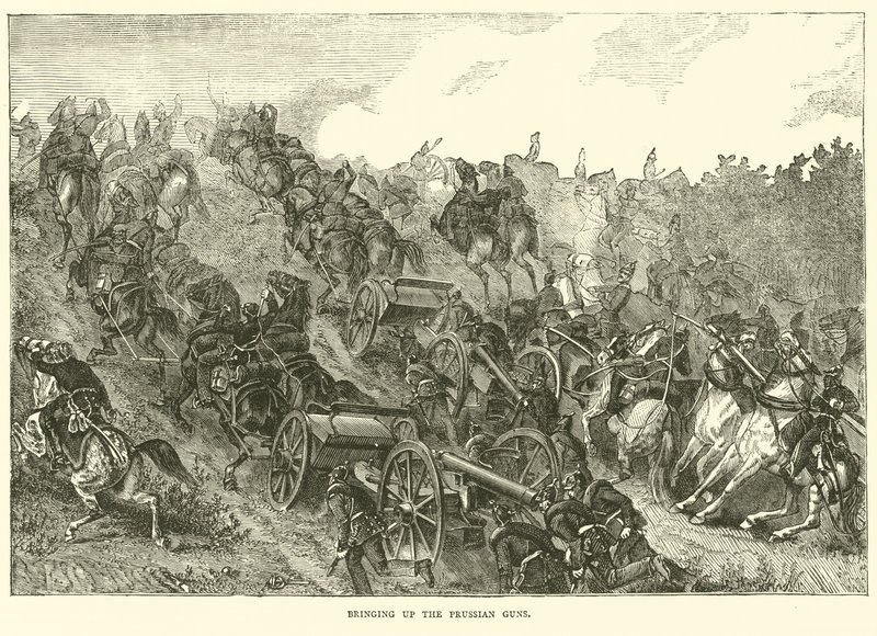 A porosz fegyverek felhozatala, 1870. augusztus alkotó: English School