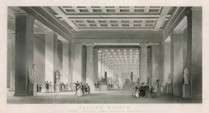 British Museum, Grand Central és Egyptian Saloons alkotó: English School
