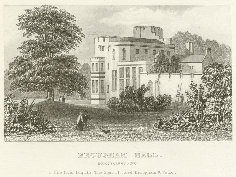 Brougham Hall, Westmoreland (metszet) alkotó: English School