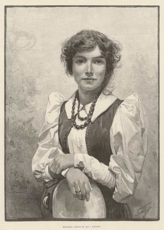 Brunetta (metszet) alkotó: English School