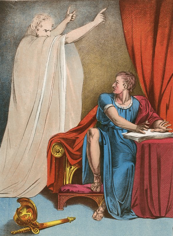 Brutus és Julius Caesar szelleme alkotó: English School