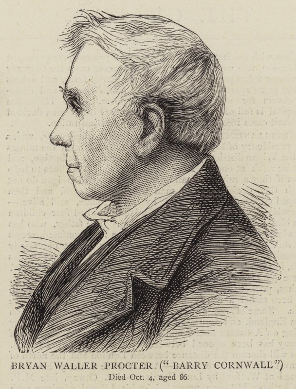 Bryan Waller Procter, "Barry Cornwall" (metszet) alkotó: English School