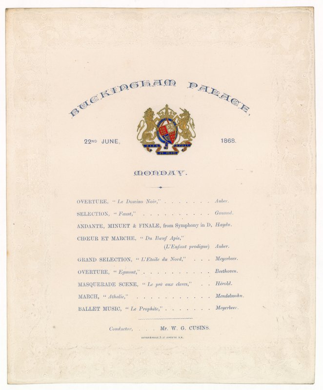 Buckingham-palota koncert, 1868. június 22 alkotó: English School