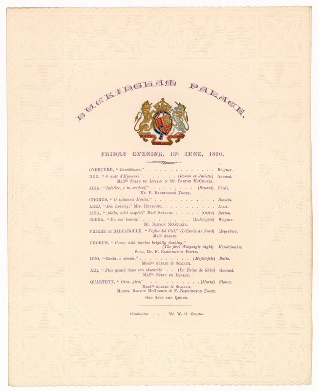 Buckingham-palota koncert, 1890. június 13 alkotó: English School