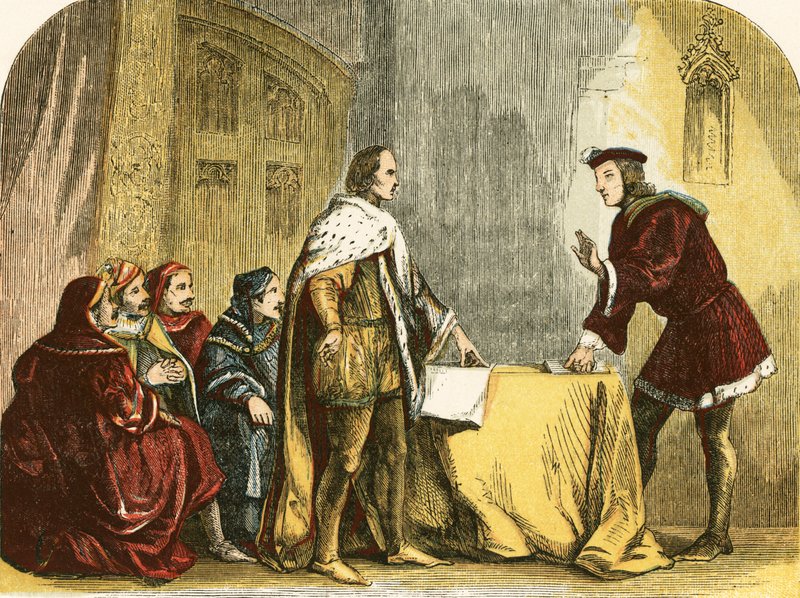 Buckingham könyörög Richardnak, Glo