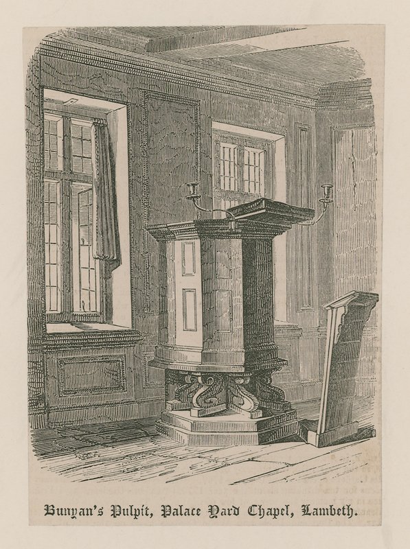 Bunyans szószék, Palace Yard kápolna, Lambeth alkotó: English School