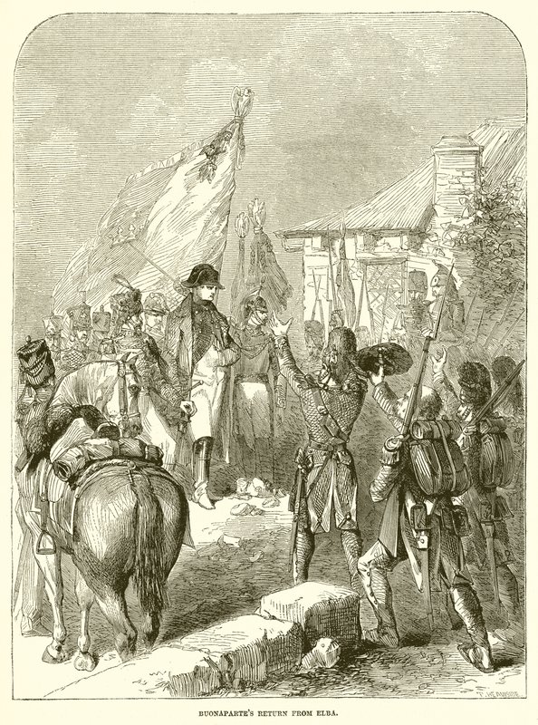 Buonapartes hazatérés Elbáról alkotó: English School