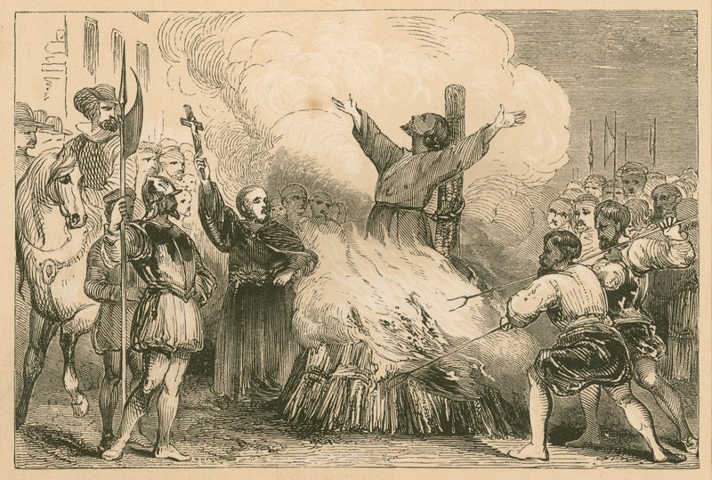 Patrick Hamilton felgyújtása St. Andrews-ban, 1528 alkotó: English School
