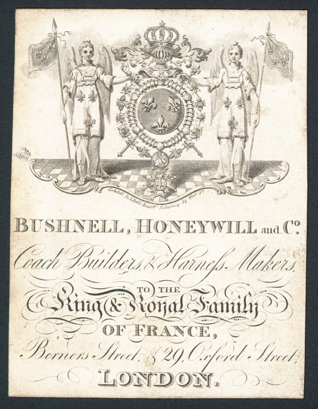 Bushnell, Honeywell and Co, autóbusz-építők és hámgyártók, kereskedelmi kártya alkotó: English School