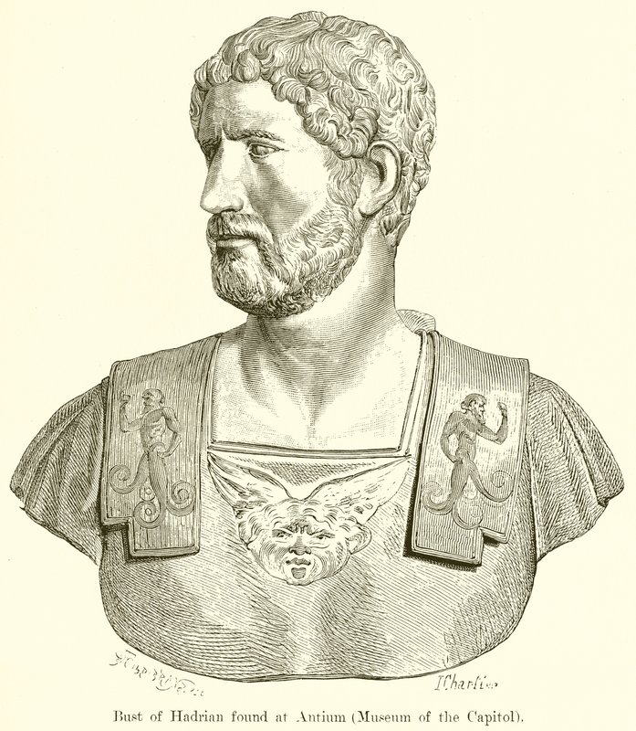Hadrianus mellszobra az Antiumban (a Capitolium Múzeumában) alkotó: English School