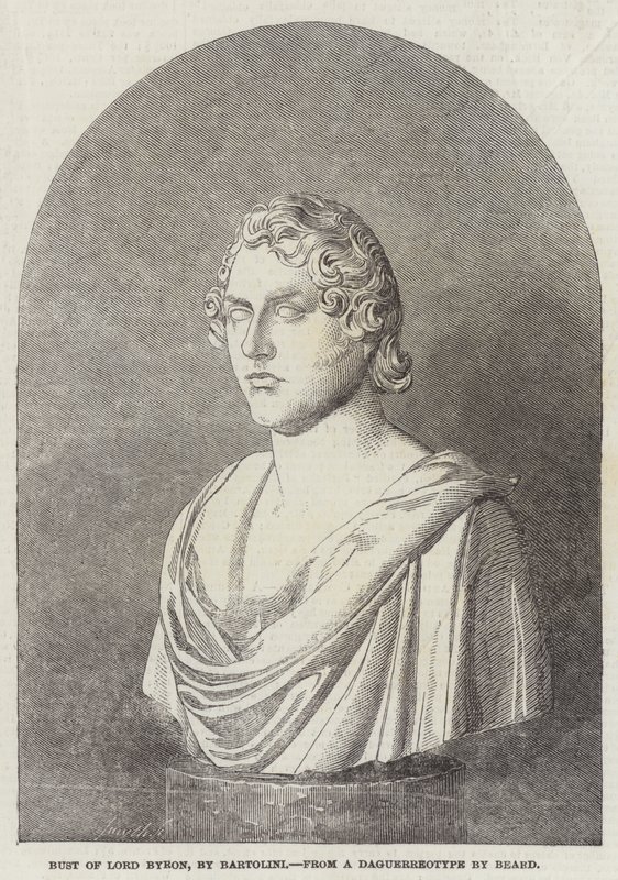 Lord Byron mellszobra, Bartolini (metszet) alkotó: English School