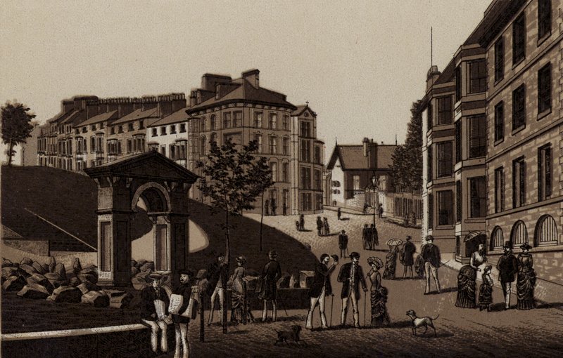 Buxton: St Anns Well and Hall Bank (litho) alkotó: English School