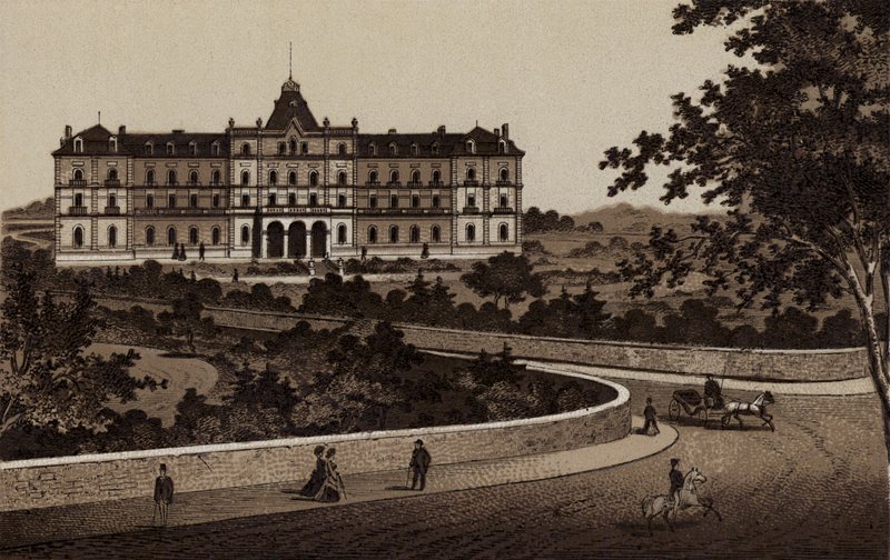 Buxton: The Palace Hotel (litho) alkotó: English School