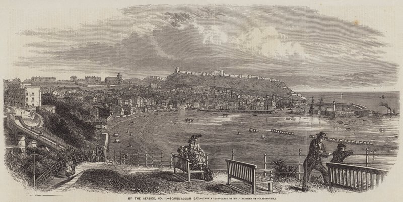 A tengerparton, Scarborough Bay (metszet) alkotó: English School