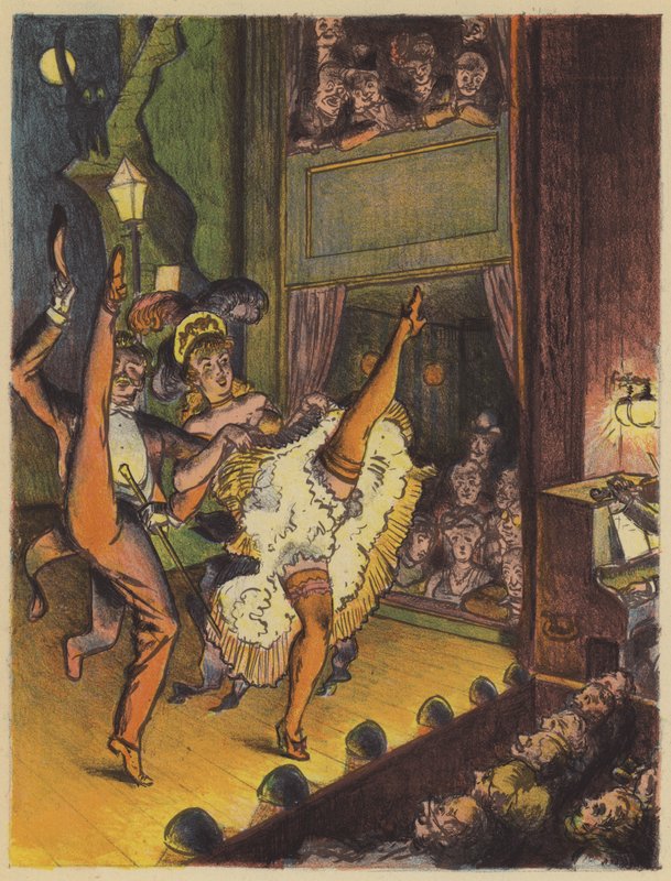 Cabaret Can-Can (színes litográfia) alkotó: English School