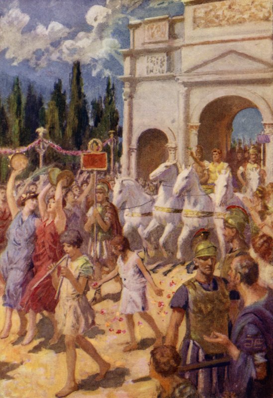 Caesar elhalad (színes litográfia) alkotó: English School