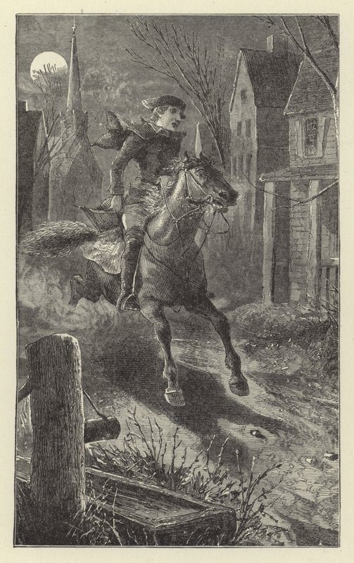 Fegyverbe hívás – Paul Revere lovaglása, 1775 alkotó: English School