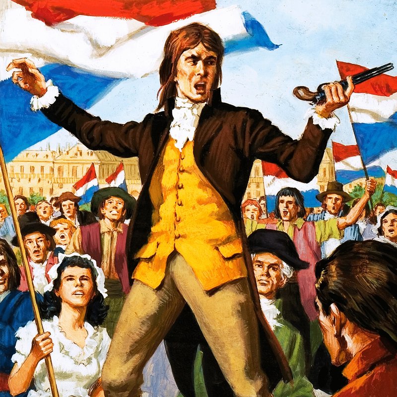 Camille Desmoulins „Fegyverbe” alkotó: English School