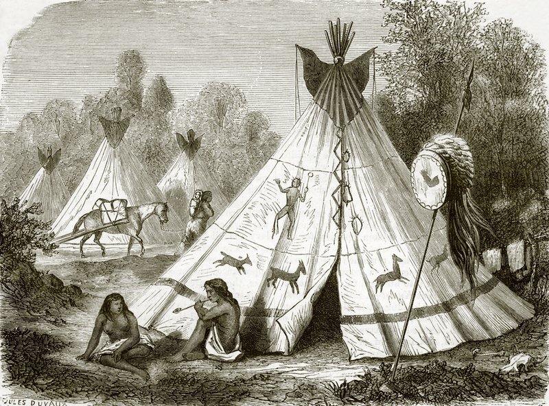 Comanche indiánok tábora alkotó: English School