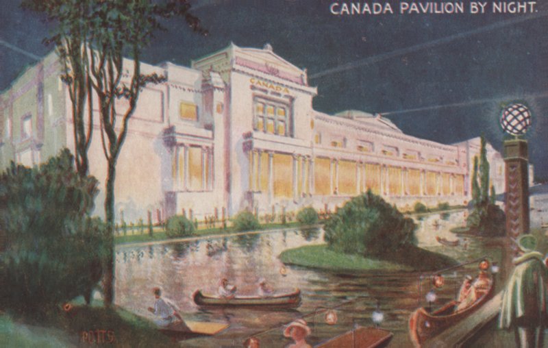 Kanadai pavilon éjjel, British Empire Exhibition, Wembley alkotó: English School