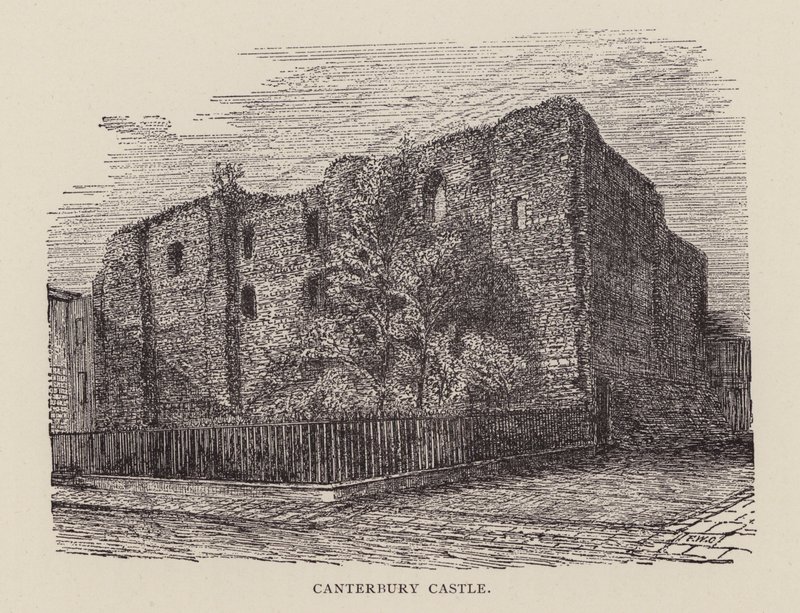 Canterbury: Canterbury kastély (litho) alkotó: English School