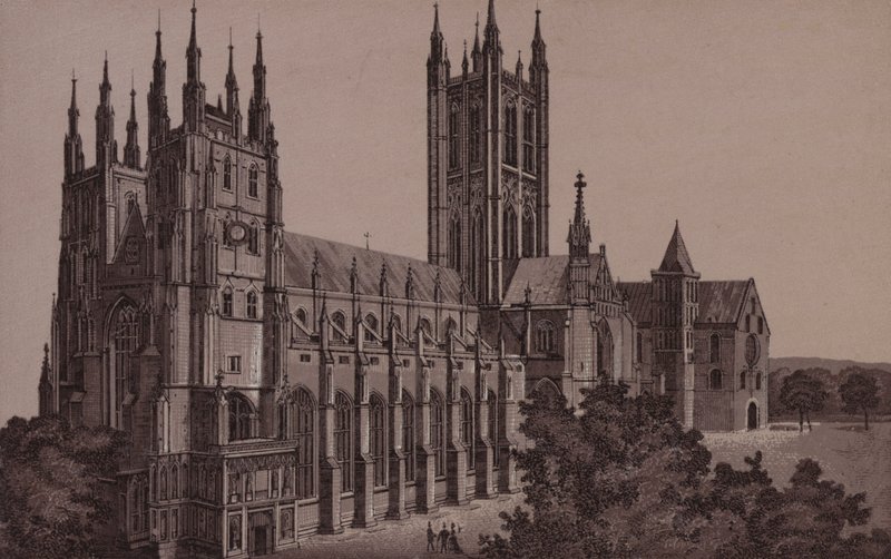 Canterbury: A katedrális (litho) alkotó: English School