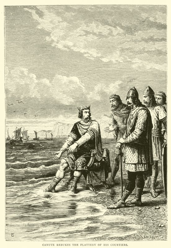 Canute megrója udvaroncainak hízelgését alkotó: English School