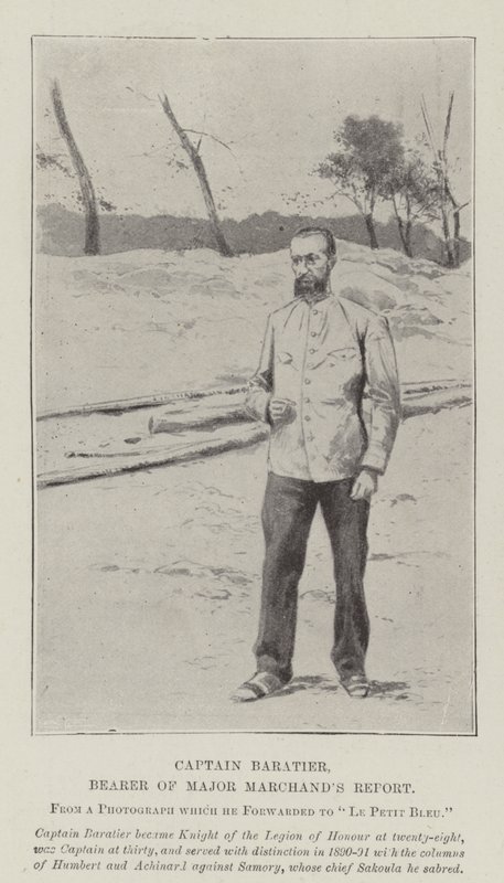 Baratier kapitány, Marchand őrnagy jelentésének hordozója (litho) alkotó: English School