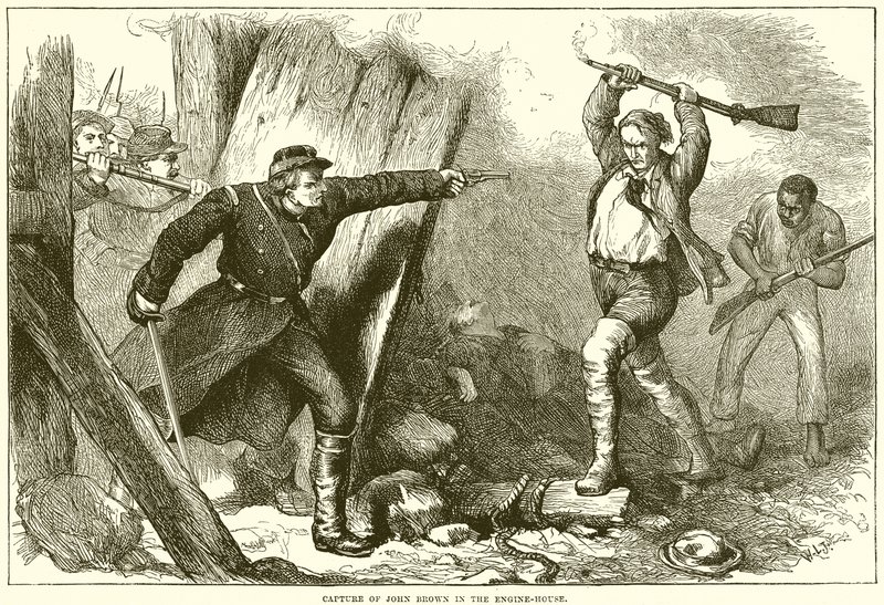 John Brown elfogása a motorházban alkotó: English School