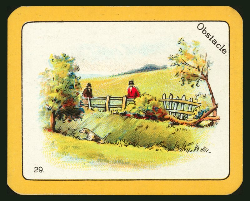 Kártya a The Black Cat Greyhound Racing Game játékból (színes litográfia) alkotó: English School