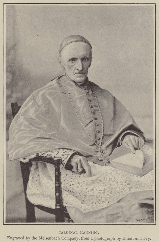 Manning bíboros (metszet) alkotó: English School