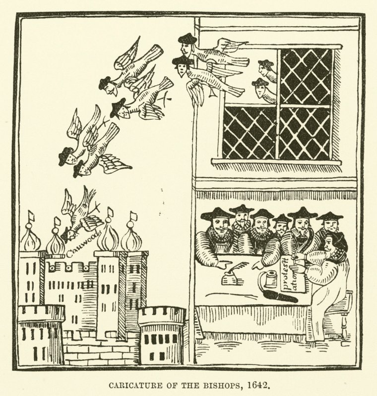 A püspökök karikatúrája, 1642 alkotó: English School