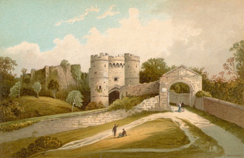 Carisbrooke kastély – Wight-sziget alkotó: English School
