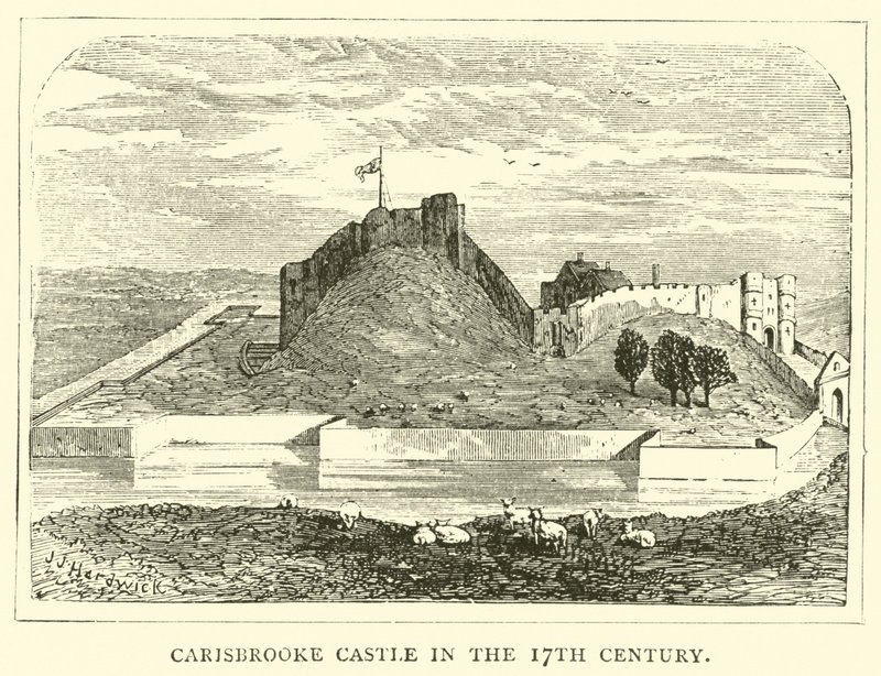 Carisbrooke kastély a 17. században alkotó: English School