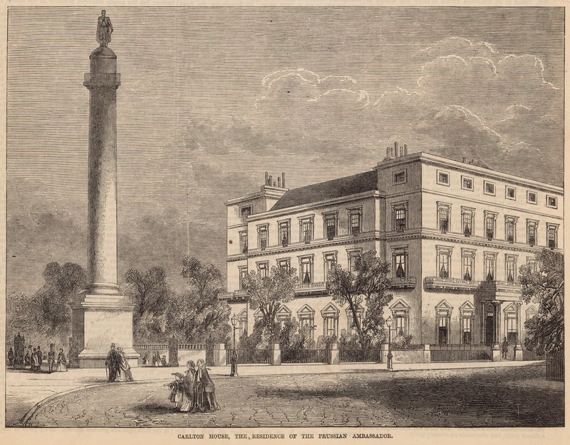 Carlton House, a porosz nagykövet rezidenciája alkotó: English School