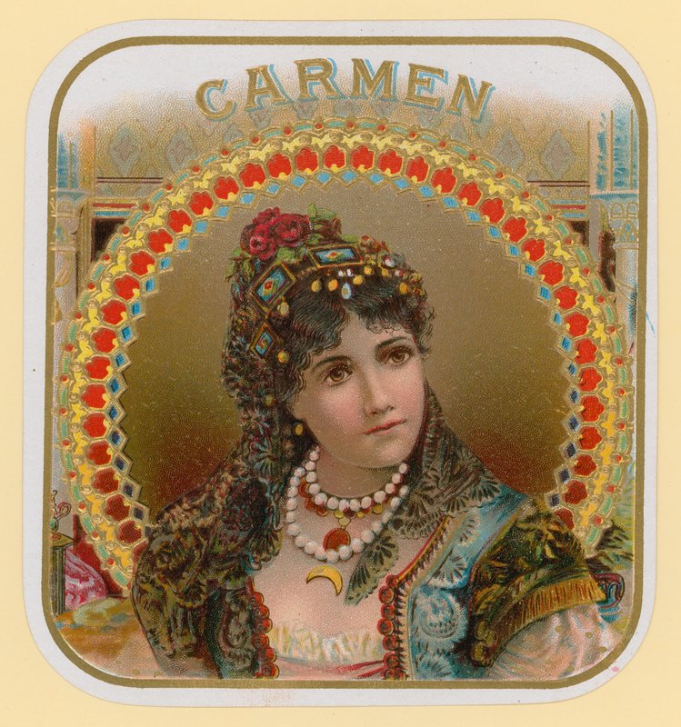 Carmen, szivarcímke alkotó: English School