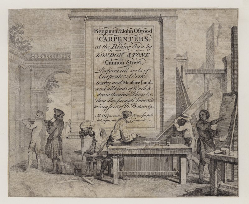 Carpenters, Benjamin és John Osgood, kereskedelmi kártya alkotó: English School