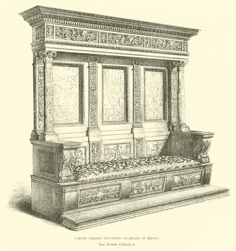 Julian di Medici faragott trónja alkotó: English School