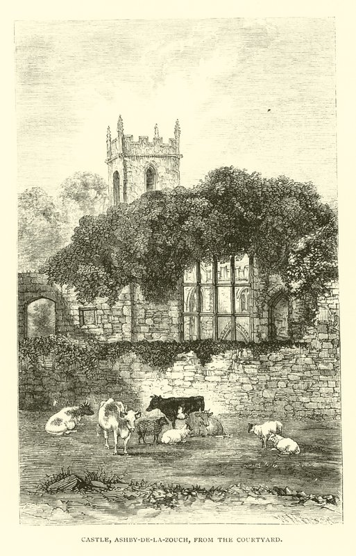 Kastély, Ashby-de-la-Zouch, az udvarról alkotó: English School