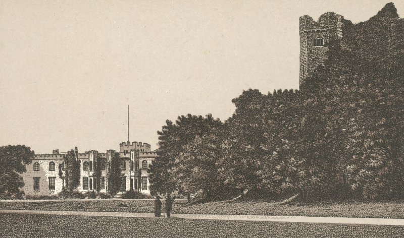 Kastély homlokzata és vára (litho) alkotó: English School