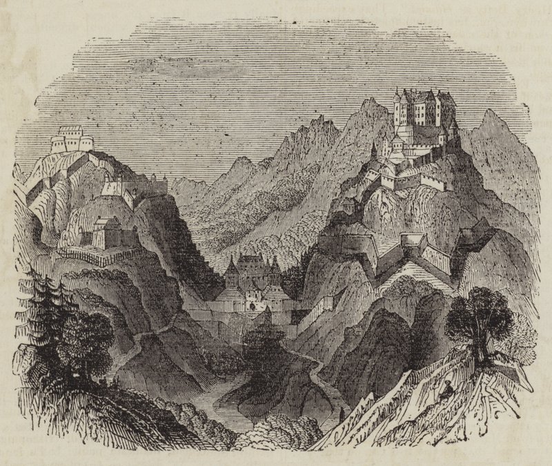 Erenburg vára (metszet) alkotó: English School
