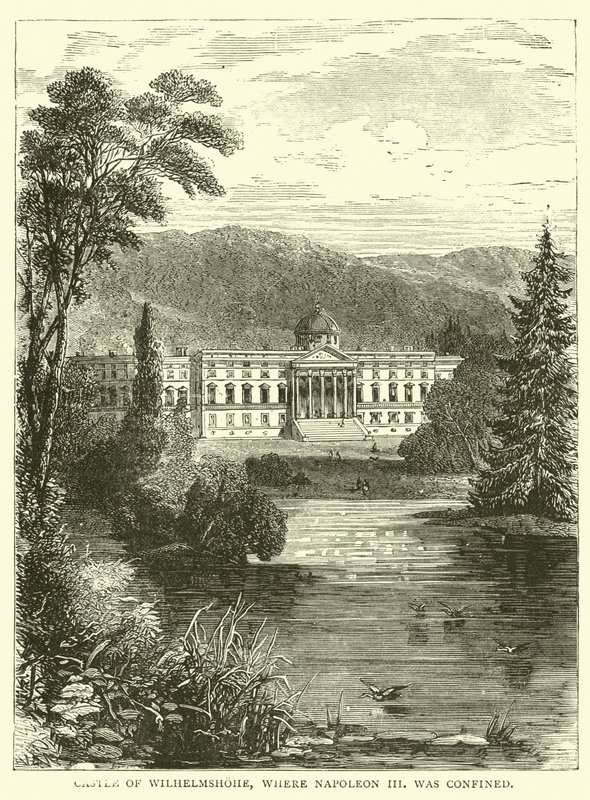 Wilhelmshohe kastélya, ahol III. Napóleont bezárták alkotó: English School