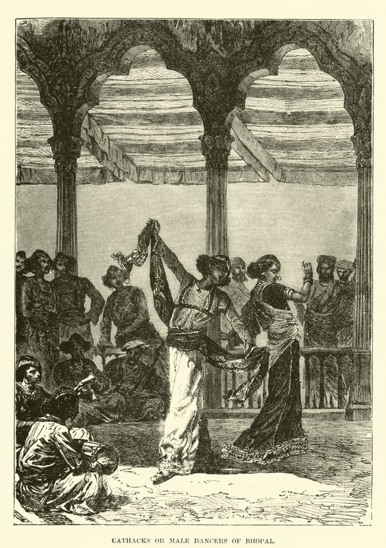 Cathackek vagy bhopali férfi táncosok alkotó: English School