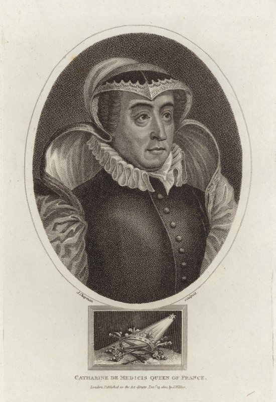 Catharine de Medicis Franciaország királynője alkotó: English School