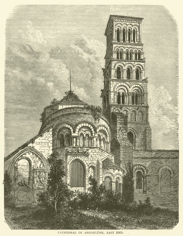 Angouleme-i katedrális, keleti rész (metszet) alkotó: English School