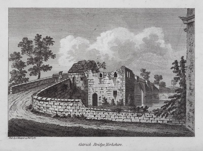 Catrick Bridge, Yorkshire (metszet) alkotó: English School
