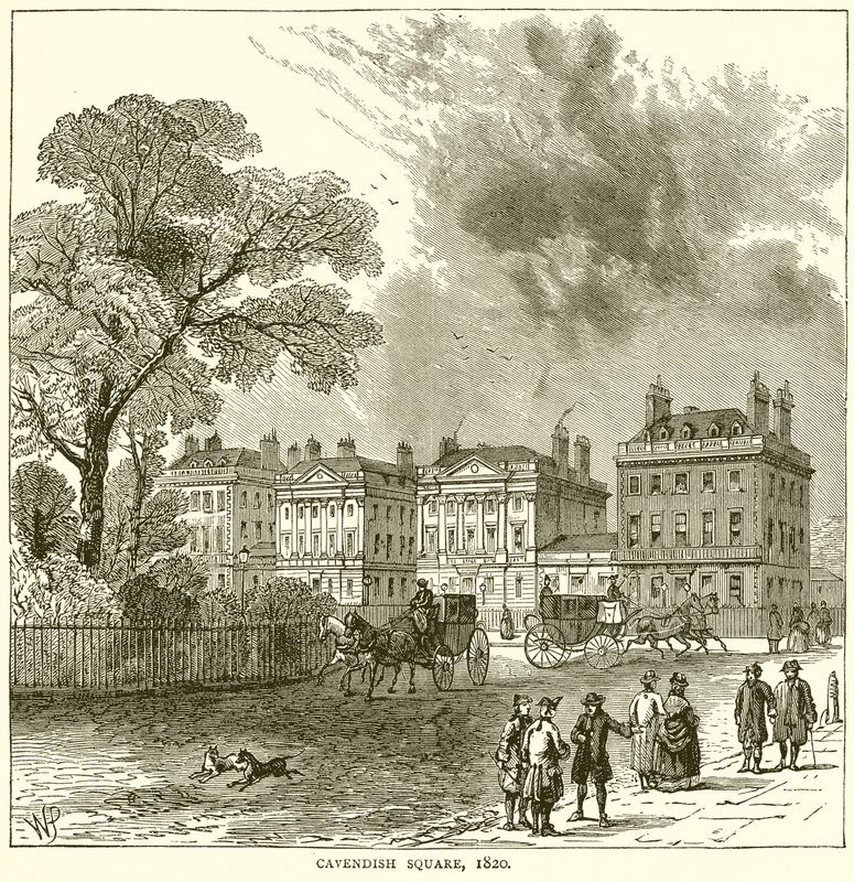 Cavendish tér, 1820 alkotó: English School