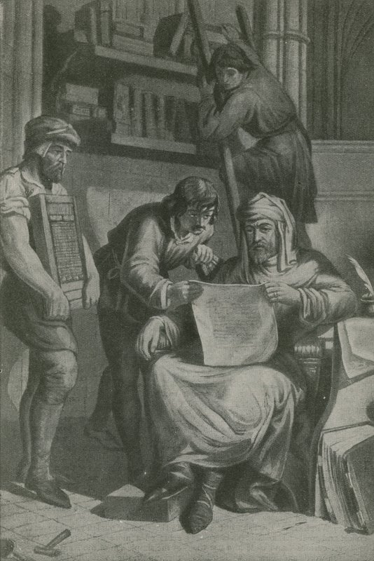 Caxton megvizsgálja első bizonyítékát alkotó: English School